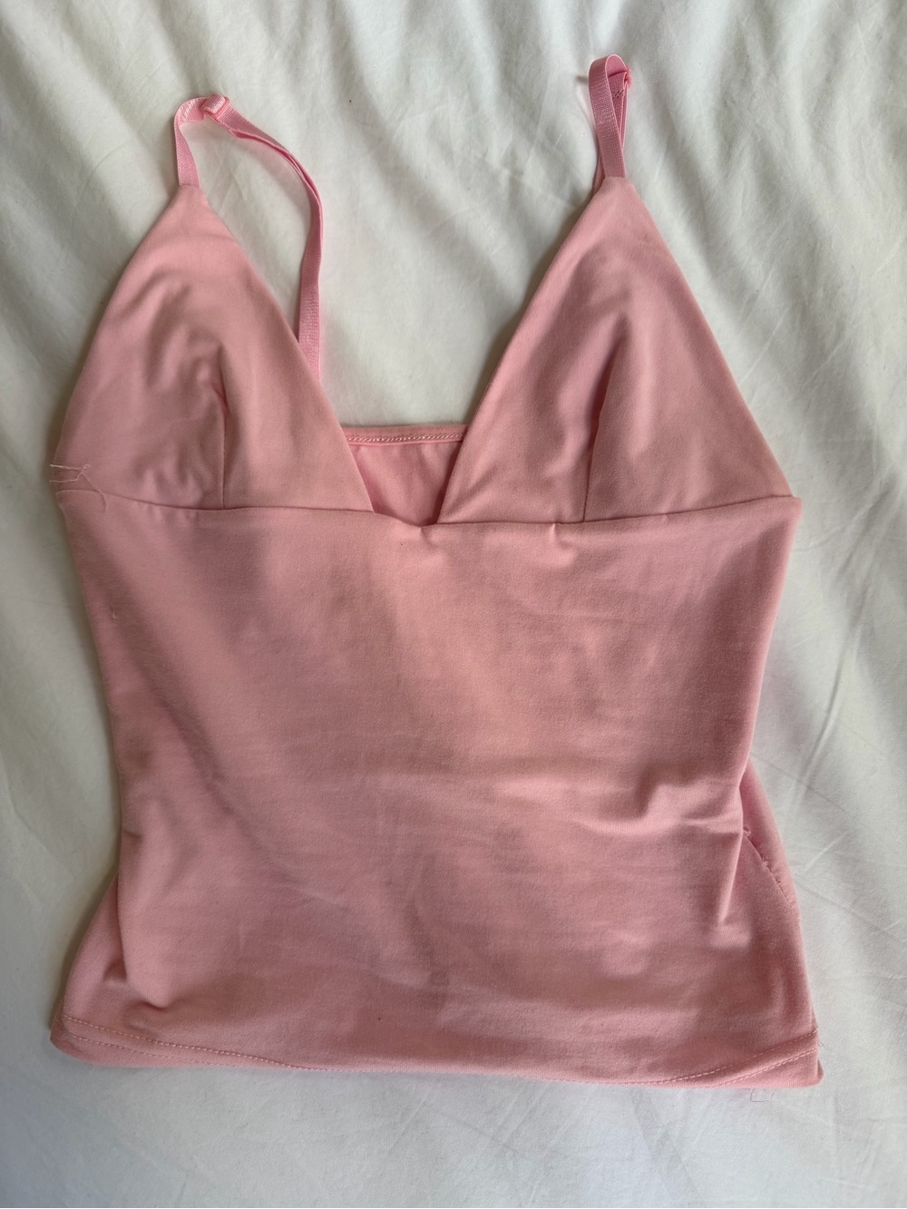 Aritzia Light Pink V-Neck Crop Cami